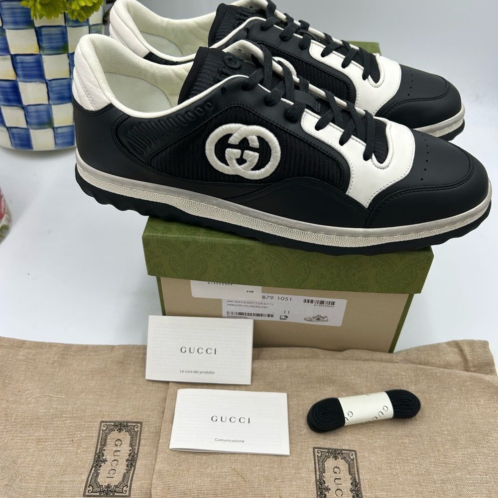 Men's Gucci Mac 80 low top sneakers size 11 made in Italy - Picture 9 of 13